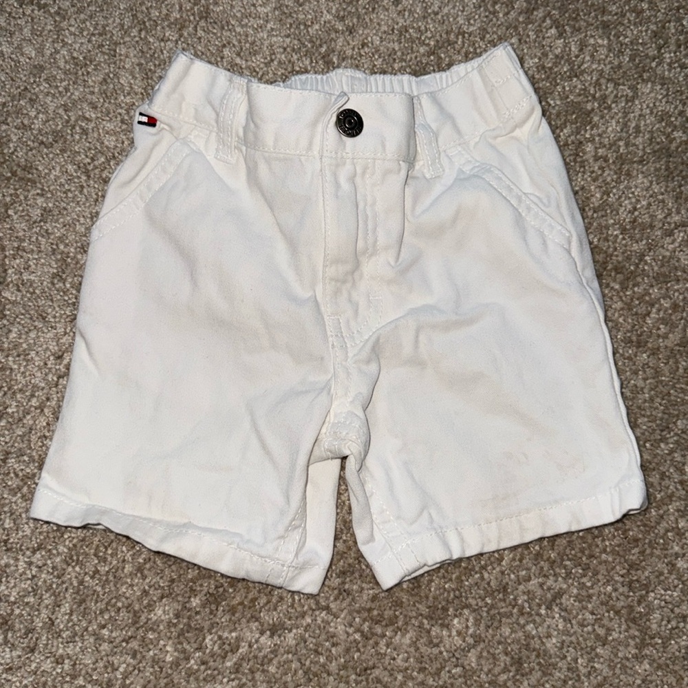 Baby Boy Tommy Hilfiger White Cotton Shorts - 18 Months